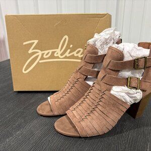 Zodiac Cassie Leather Heeled Sandals – Brown | Size 8 (Brand New)